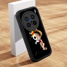 HONTINGA Vivo X200 Pro ile Uyumlu Kılıfı Düşüme Önleyici Basitlik Anti Düşme Kamera Korumali Şirin Kedi Karikatür Siyah Desen Yumuşak Silikon Telefon Kılıfı Kadın ve Erkek Için Uygundur K2-0414