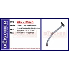 Bescher Turbo Yağlama Borusu Clıo Iıı Thalıa-Fluence-Kng-Qashqaı 2 08 > 1.5 Dci Alüminyum Boru
