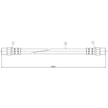 CAVO Arka Fren Hortumu P206 1.1 . 1.4. 1.6 . Dıesel 98> 2 Adet