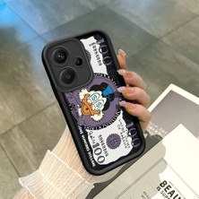 HONTINGA Xiaomi Redmi Note 13 Pro Plus 5g ile Uyumlu Kılıfı Düşüme Önleyici Basitlik Anti Düşme Kamera Korumali Yaratıcı Siyah Desen Yumuşak Silikon Telefon Kılıfı Kadın ve Erkek Için Uygundur K2-0415