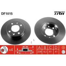 TRW Ön Fren Aynası Renault Clıo 91 Twıngo 92 R5 8488 238X8.2X4DL