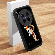 HONTINGA Vivo X300 Pro ile Uyumlu Kılıfı Düşüme Önleyici Basitlik Anti Düşme Kamera Korumali Şirin Kedi Karikatür Siyah Desen Yumuşak Silikon Telefon Kılıfı Kadın ve Erkek Için Uygundur K2-0414