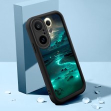 HONTINGA Vivo X200 Fe ile Uyumlu Kılıfı Düşüme Önleyici Basitlik Anti Düşme Kamera Korumali Şirin Kedi Manzara Siyah Desen Yumuşak Silikon Telefon Kılıfı Kadın ve Erkek Için Uygundur K2-0416