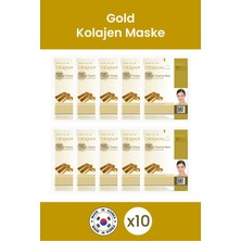 Dermal Beyazlatıcı ve Nemlendirici Altin Özlü  Maske X10 Adet