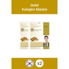 Dermal Beyazlatıcı ve Nemlendirici Altın Özlü Kolajen Maske Seti x 2 Adet