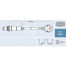 FAE Oksijen Sensörü Agıla A 00>07 1.2 Z12XE Omega B 00>03 2.6-3.2 V6 Y26SE-Y32SE