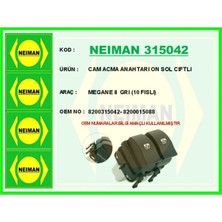 Bescher Cam Acma Anahtarı On Sol Cıftlı Megane Iı Grı 10 Fıslı