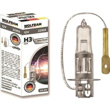 Wolfram Ampul 12V H3 100 PK22S Standart Işık 62201 10 Adet