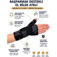 Batumed Başparmak Destekli El Bilek Ateli Sağ/sol El Uyumlu Unisize Tek Beden Splintli El Bilekliği