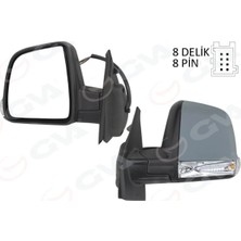 GVA Dış Dikiz Aynası Elektrikli Sol Doblo Iıı 2011 Md. Sinyalli Katlanır / Power Flok Astarlı 8 Fiş