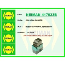 Bescher Cam Acma Dugmesı Doblo 05 > On Sol Teklı Sıyah