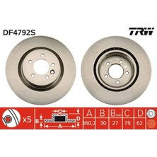 TRW Fren Dıskı On Land Rover Dıscovery L319 L462 Range Rover L405 L320 L494