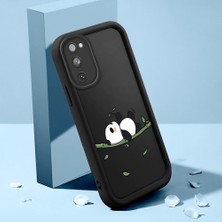 HONTINGA Samsung Galaxy S20 Fe ile Uyumlu Kılıfı Düşüme Önleyici Basitlik Anti Düşme Kamera Korumali Şirin Kedi Karikatür Siyah Desen Yumuşak Silikon Telefon Kılıfı Kadın ve Erkek Için Uygundur K2-0414