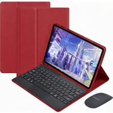 Microcase Honor Pad 10 12.1 Inch Tablet Uyumlu Bluetooth Touchpad Klavye+Bluetooth Mouse+Standlı Kılıf-Bkk7