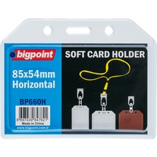 Bigpoint Yatay Şeffaf Kart Kabı 85X54 mm 5 Adet Pratik Kullanım İçin PVC Malzeme
