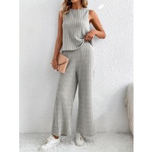 New Orginal Kadın Salaş Pamuklu Günlük Bluz ve Pantolon Alt - Üst Takım