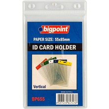 Bigpoint Kart Poşeti Dikey Şeffaf 55X85MM x 10 Adet