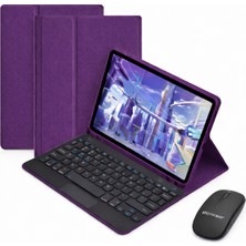 Microcase Lenovo Idea Tab 11 Inch / K11 2.nesil / TB336FU - TB336ZU Tablet Uyumlu Bluetooth Touchpad Klavye+Bluetooth Mouse+Standlı Kılıf-Bkk7