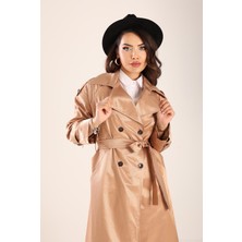 SahraAfra Creed Kadın Oversize Astarlı Trençkot