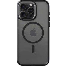 Rock Iphone 15 Pro Shield Serisi Magsafe Antishock Kılıf Titanyum Siyah