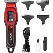 Nave Bq-02 Şarjlı LED Ekranlı Tıraş Makinesi - Siyah / Kırmızı