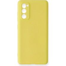 Sylar Samsung Galaxy S20 Fe Kılıf Nano Içi Kadife Silikon - Sarı