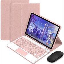 Microcase Xiaomi Poco Pad X1 11.2 Inch Tablet Uyumlu Bluetooth Touchpad Klavye+Bluetooth Mouse+Standlı Kılıf-Bkk7