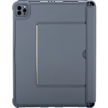 Sylar T5510D iPad Pro 13 (2024) Kılıf Palermo Ledli Klavyeli Standlı Tablet Kılıfı - Siyah