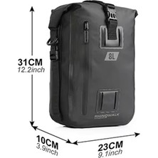 Rhinowalk 8 Litre Modüler Motosiklet Çantası - %100 Su Geçirmez Kumaş