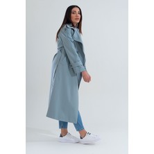 SahraAfra Creed Kadın Oversize Astarlı Trençkot