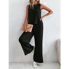 New Orginal Kadın Salaş Pamuklu Günlük Bluz ve Pantolon Alt - Üst Takım