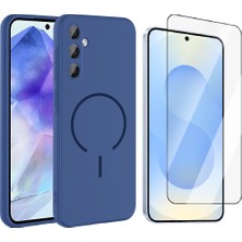 Vendas Galaxy A57 Kılıf M-Safe Şarj Özellikli Zore Meta Kapak + Ekran Koruyucu
