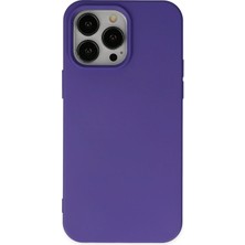 Sylar iPhone 14 Pro Max Kılıf Nano Içi Kadife Silikon - Mor