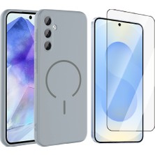 Vendas Galaxy A57 Kılıf M-Safe Şarj Özellikli Zore Meta Kapak + Ekran Koruyucu