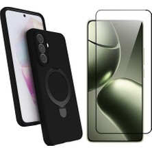 Vendas Samsung Galaxy A57 Kılıf M-Safe Mıknatıs Özellikli Standlı Zore Samara Kapak + Cam Ekran Koruyucu