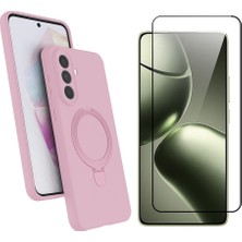 Vendas Samsung Galaxy A57 Kılıf M-Safe Mıknatıs Özellikli Standlı Zore Samara Kapak + Cam Ekran Koruyucu
