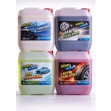Max&Wash 🛞🚘 4+4 KG Oto Bakım Seti | Lastik ve Torpido Parlatıcı Toz Tutmaz Etki