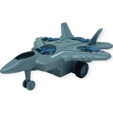 Luord - Store Sürtmeli Döner 4 Pervaneli Uçak - Gri (Lisinya)