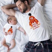 Venüs Dijital Taraftar Sarı Kırmızı Baba Oğul Tshirt Zıbın(Gözüken 1 Adet Zıbın Fiyatıdır.)