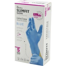 Flamex Reflex Slimfit Glove KOD-027 S Mavi Pudrasız Muayene Eldiven 100LÜ (5047)