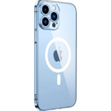 Kocadal Iphone 13 Pro Max Kılıf Kamera Lens Korumalı Magsafe Destekli Şeffaf Darbe Emici Sert Kapak