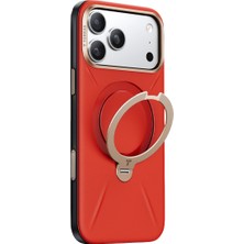 Torras Apple iPhone 17 Pro O Stand Spin Vegskin Serisi Magsafe Kılıf - Siyah