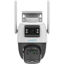 Uniarch Uniarach Panoramik Uho P2S-M33F34 | 2.8mm 6mp Çift Lensli Akıllı Güvenlik Kamerası | Renkli Gece Görüşü | IP66 Su; Toz Koruması | Otomatik Takip | Çift Yönlü Ses | Araç, Evcil Hayvan Algılama