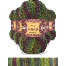 Kocadal 5 Adet Hercai Ebruli Hırka Kazak Atkı Bere El Örgü Ipi Yünü 7130