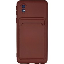 Sylar Samsung Galaxy A01 Core Kılıf Kelvin Kartvizitli Silikon - Bordo