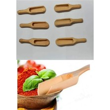 Trend Evimde 6 Lı Ahşap Mini Baharat Küreği 9 cm