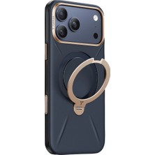 Torras Apple iPhone 17 Pro O Stand Spin Vegskin Serisi Magsafe Kılıf - Siyah