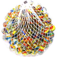 Kocadal 50 Adet Karışık Renk Cam Misket Bilye Oyuncak Cam Bilya Gülle