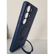 Pirok Store Samsung Galaxy S26 Ultra Magsafe ile Uyumlu Standlı Kablosuz Şarj Destekli Yumuşak Soft Mükemmel Manyetik Silikon Kılıf