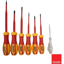 Ceta Form Slimline 7 Parça 1000 Volt Vde Izoleli Düz Yıldız Tornavida Takımı G99-702S